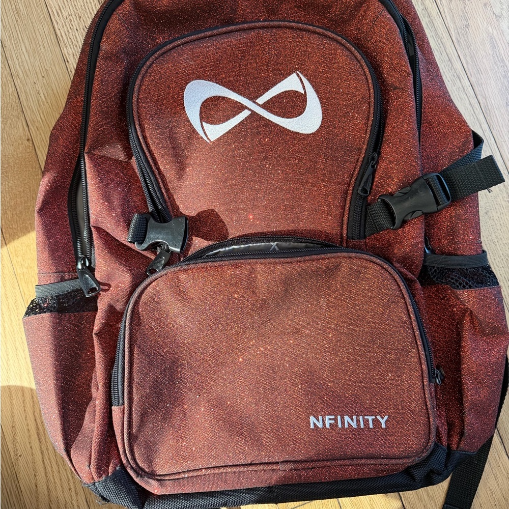 NFINITY Sparkle Red Backpack with White Logo